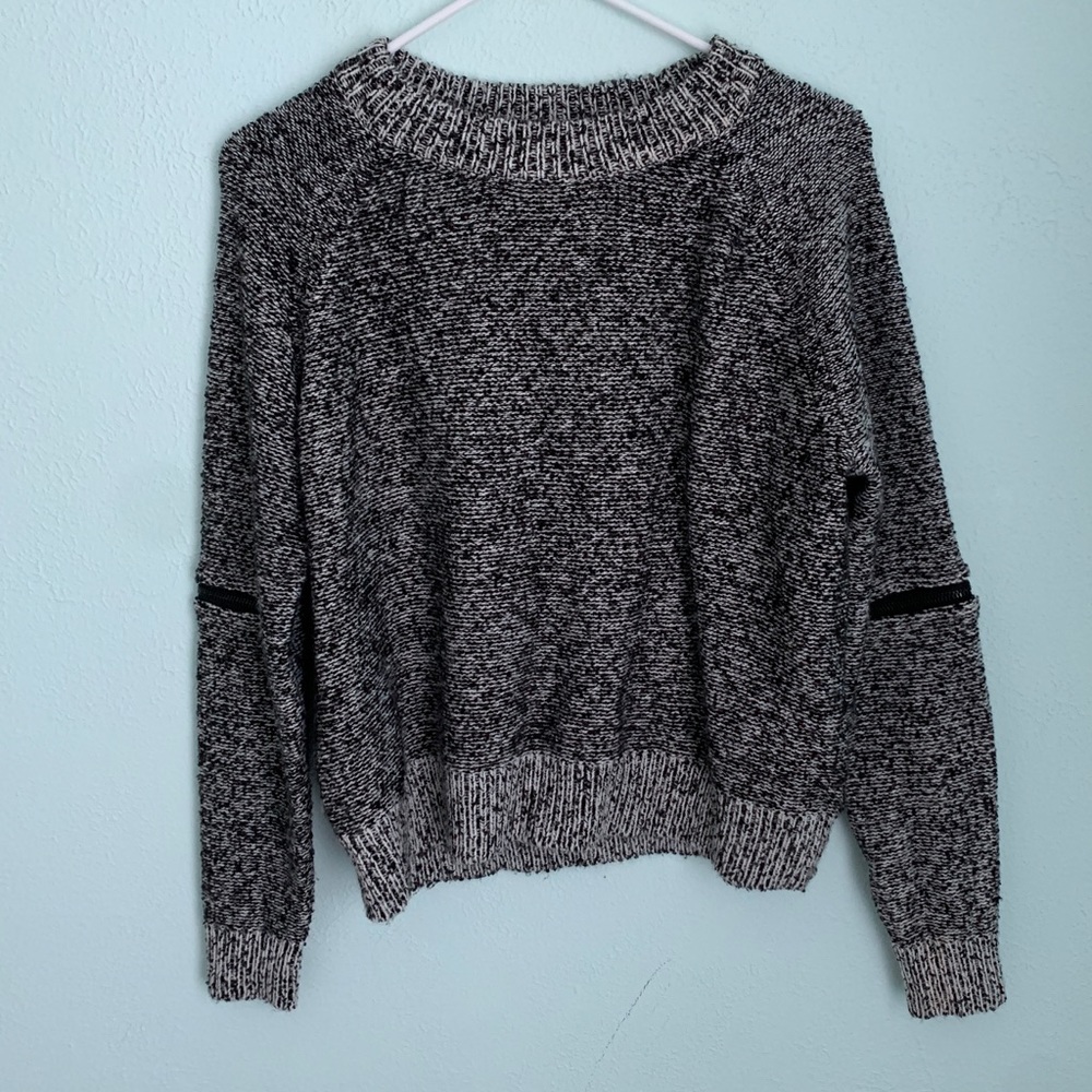 Heathered grey sweater